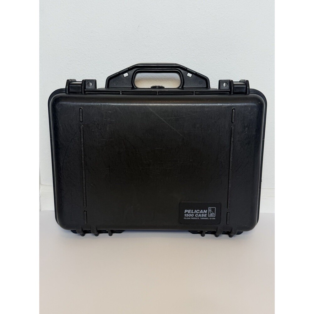 VTG Pelican 1500 Hard Shell Medium Protective Storage Case Black 18x14x7 No Foam